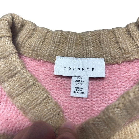 TopShop Multi Colored Striped Neutral Long Sleeve Pullover Sweater 12 - Picture 5 of 10